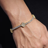 Bling Gold Motif Bracelet