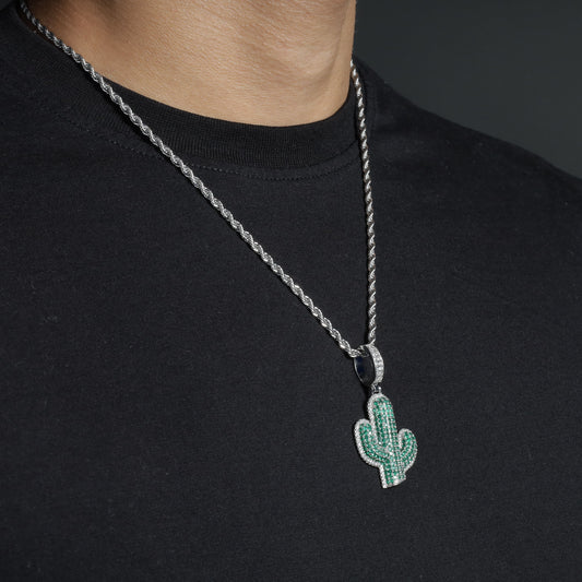 Silver Cactus Pendant