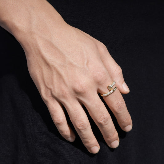 Bling Curbed Nail Ring