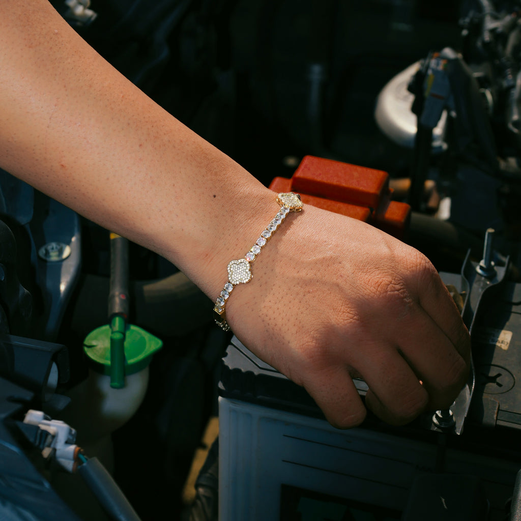 Bling Tennis Clover Bracelet (PREORDER)