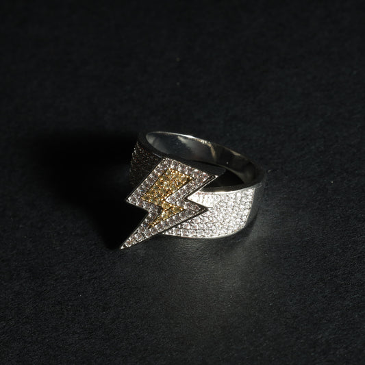 Duo-Tone Diamond Flash Ring