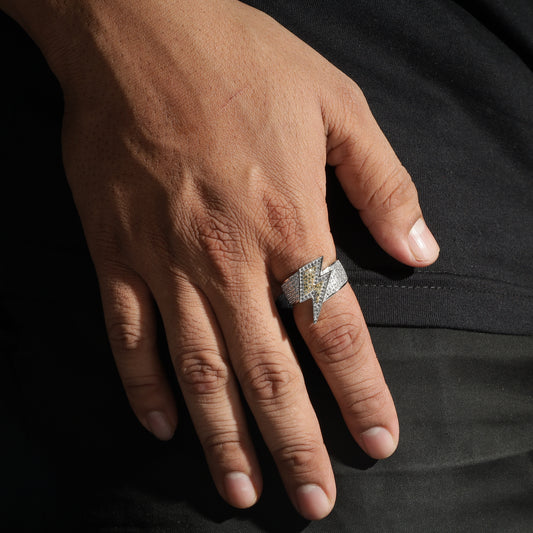 Duo-Tone Diamond Flash Ring