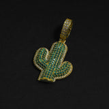 Gold Cactus Pendant