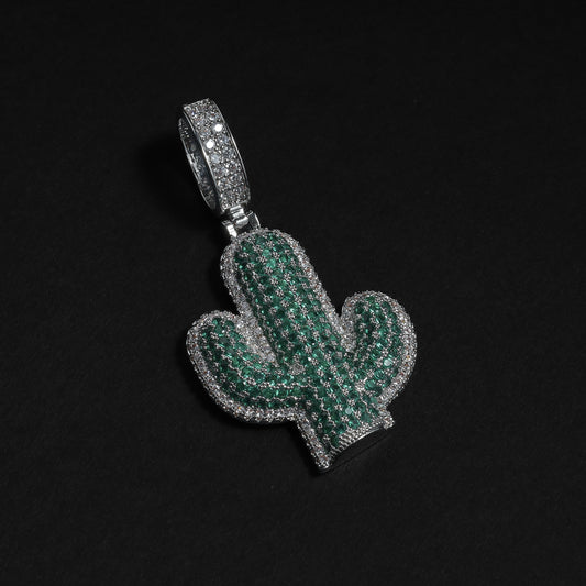Silver Cactus Pendant