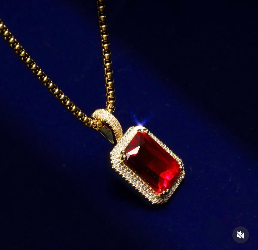Bling Red Stone Pendant