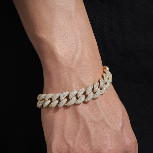 Mikhail Diamond Cuban Bracelet - 14mm