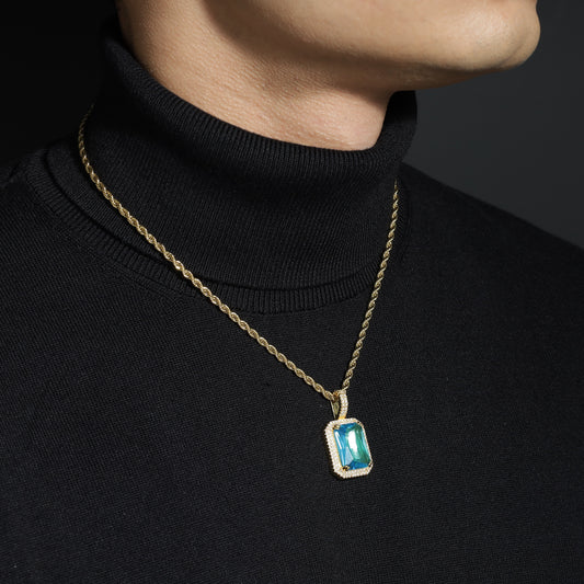 Bling Blue Stone Pendant