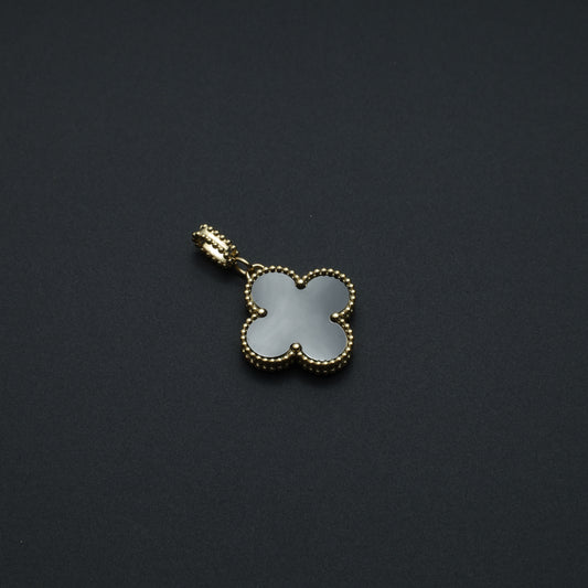 Bling Gold Clover Pendant