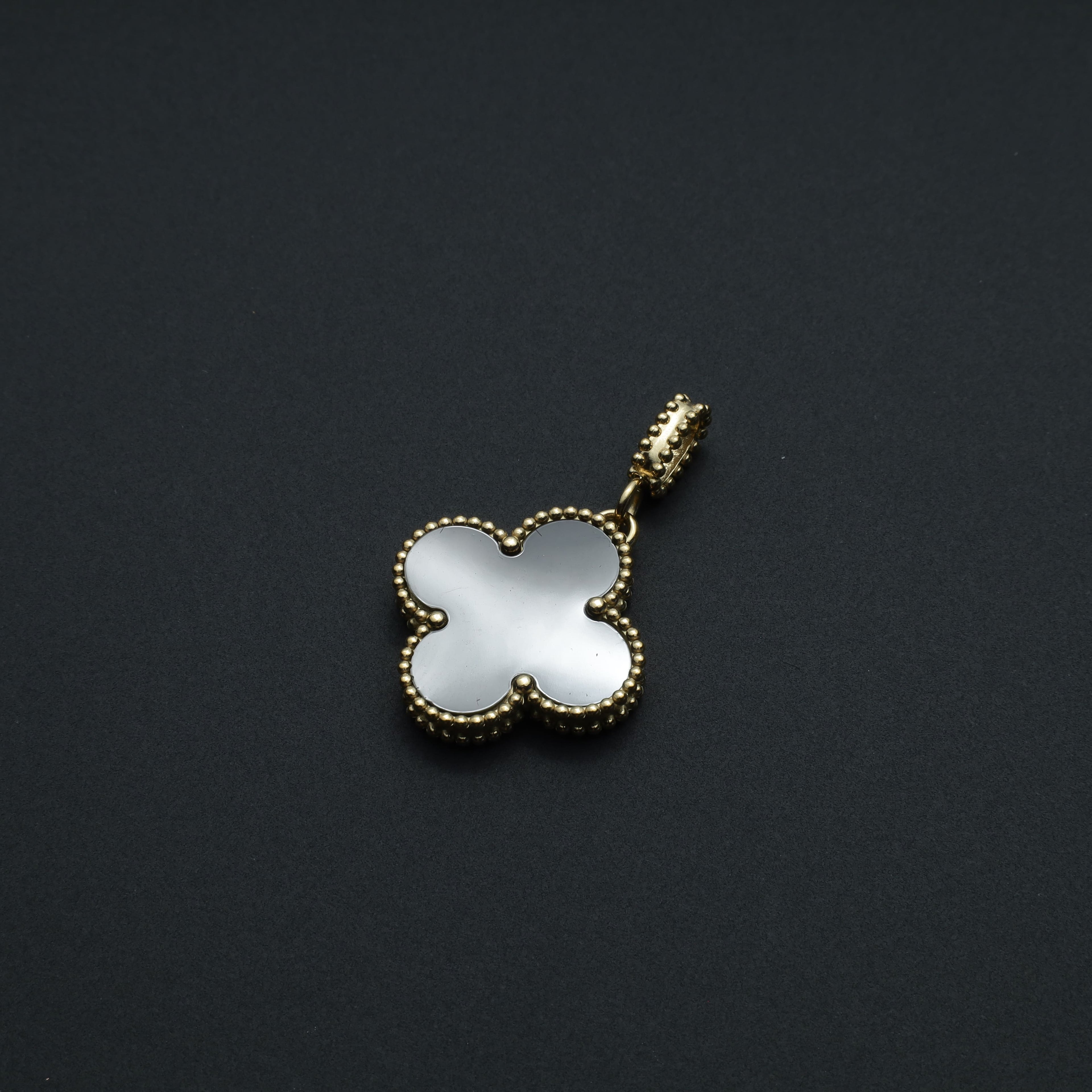 Bling Gold Clover Pendant
