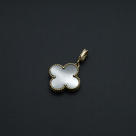 Bling Gold Clover Pendant