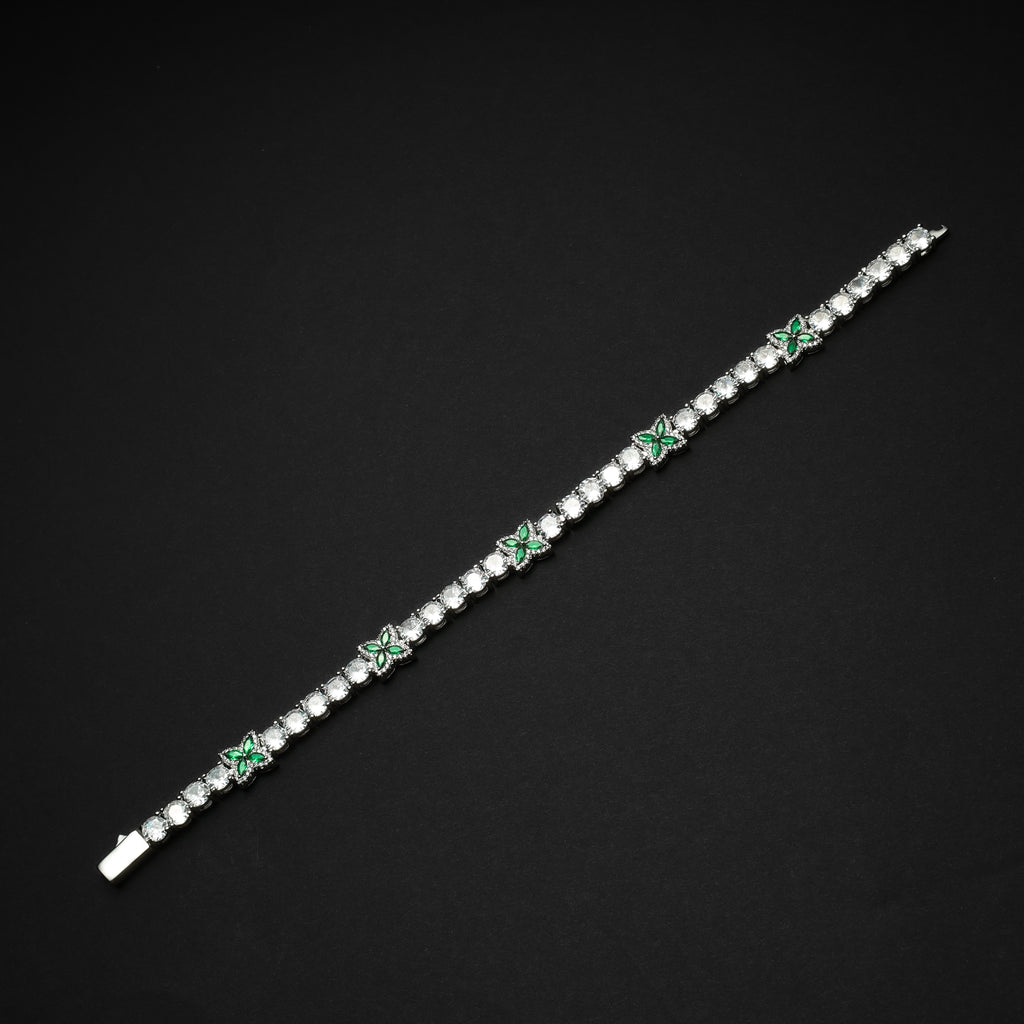 Emerald Clover Tennis Bracelet
