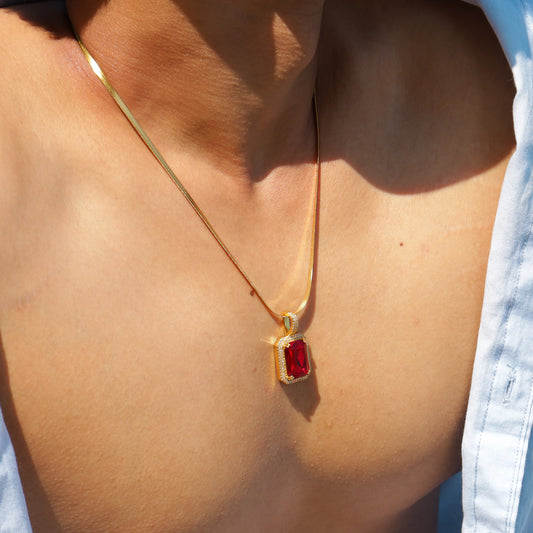 Bling Red Stone Pendant
