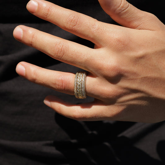 Bling Spinner Cuban Ring