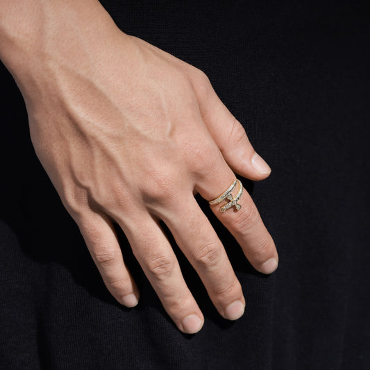 Bling Cross Ring